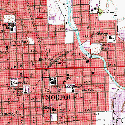 Topographic Map of Covenant Life Christian Center, NE