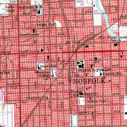 Topographic Map of Christ is King Community Church, NE