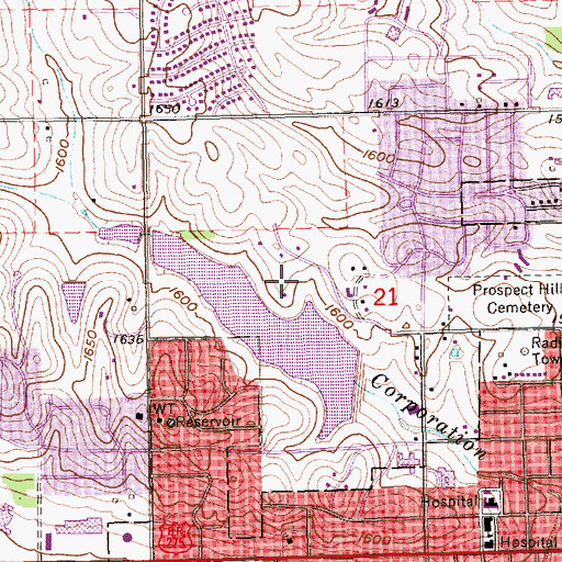 Topographic Map of Skyview Park, NE