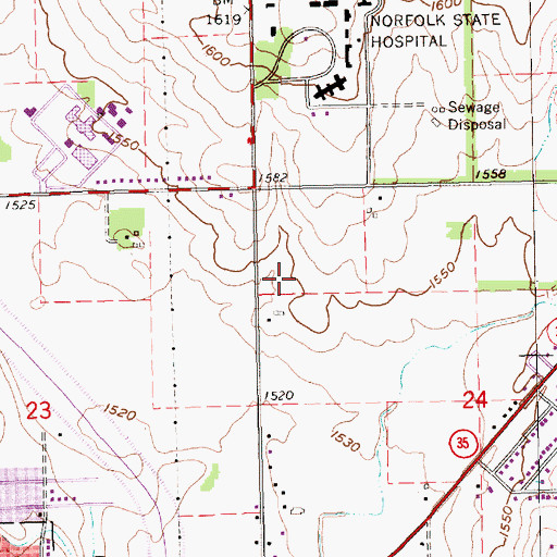 Topographic Map of Nord Park, NE