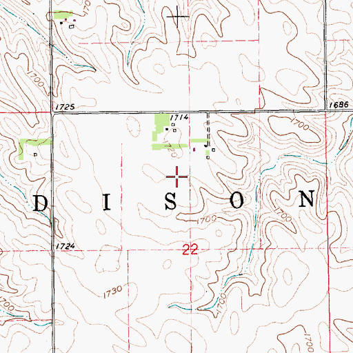 Topographic Map of Township of Madison, NE