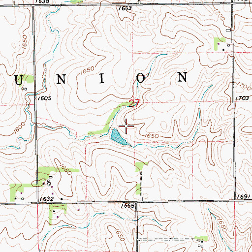 Topographic Map of Township of Union, NE
