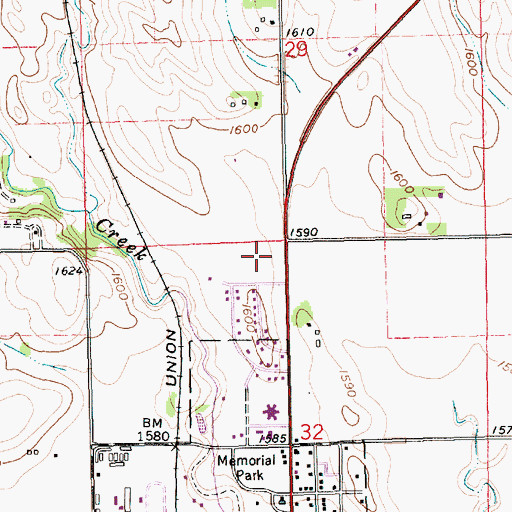 Topographic Map of Madison Police Department, NE