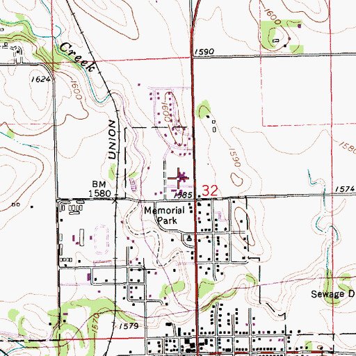 Topographic Map of Countryside Wellness Center, NE