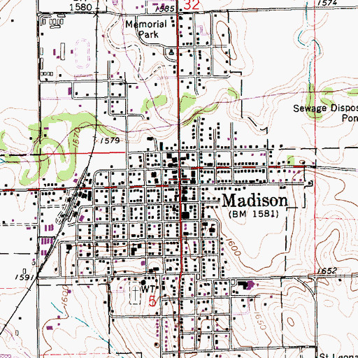 Topographic Map of Family Vision Center, NE