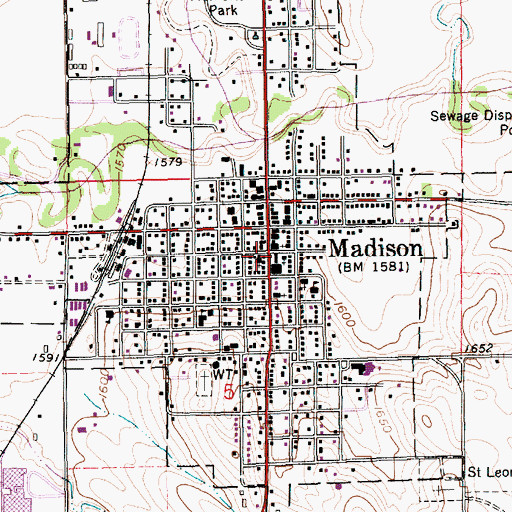 Topographic Map of Immanuel Lutheran Church, NE