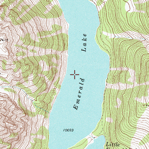 Topographic Map of Emerald Lake, CO