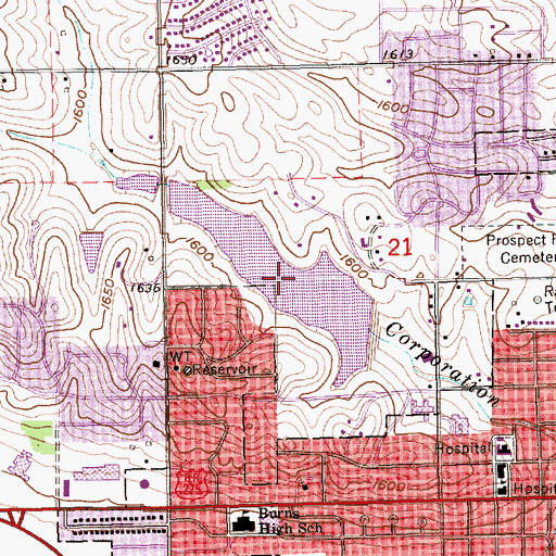 Topographic Map of Skyview Lake, NE