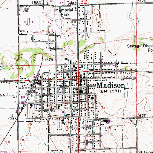 Topographic Map of Barnes Reserve Cemetery Historical Marker, NE