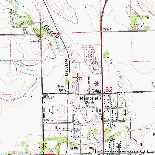Topographic Map of Taylor Creek Golf Club, NE