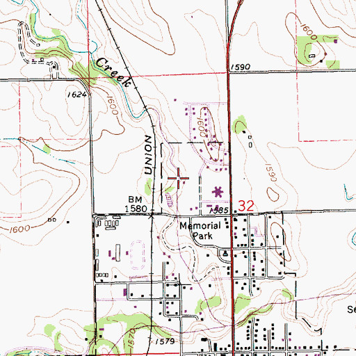 Topographic Map of Taylor Creek Campground, NE