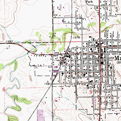 Topographic Map of Madison, NE