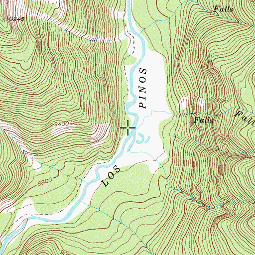Topographic Map of Falls Creek, CO