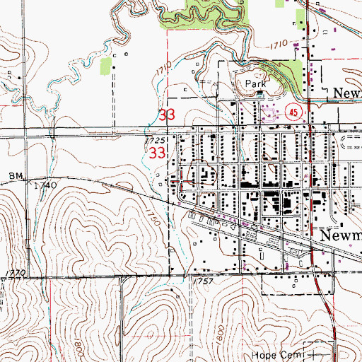 Topographic Map of Mid-Nebraska Lutheran Home, NE