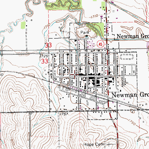 Topographic Map of Nazarene Church, NE
