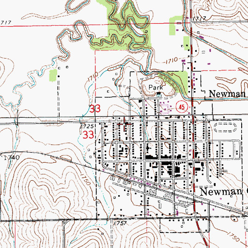 Topographic Map of Zion Lutheran Church, NE