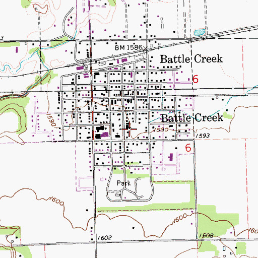 Topographic Map of Saint John Lutheran School, NE