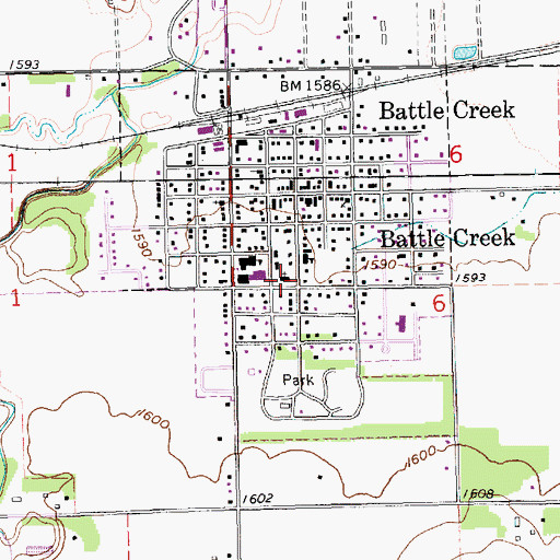 Topographic Map of Saint Johns Lutheran Church, NE