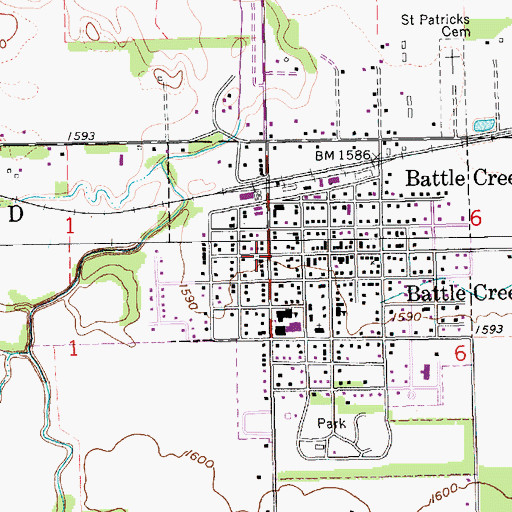 Topographic Map of United Methodist Church, NE