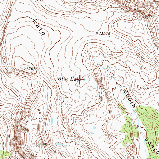 Topographic Map of Blue Lake, CO