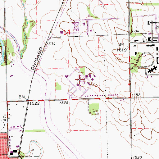 Topographic Map of Weller Building, NE