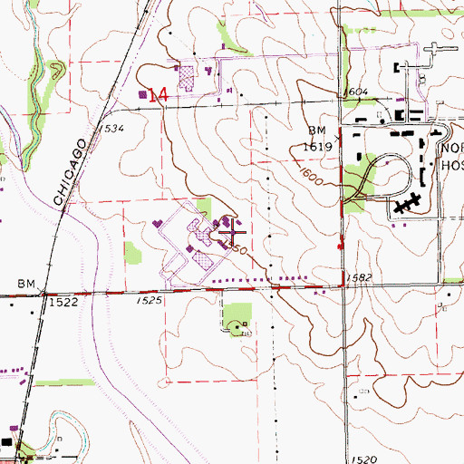 Topographic Map of Electronics Building, NE