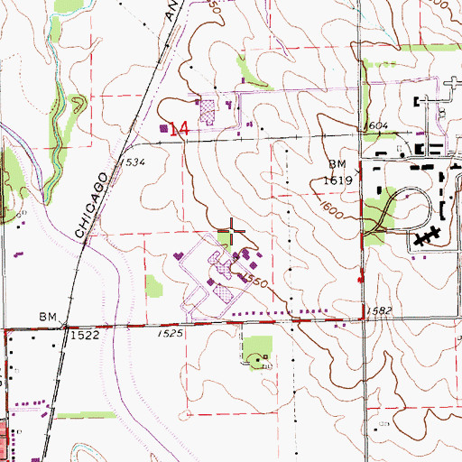 Topographic Map of Diesel Technology Building, NE