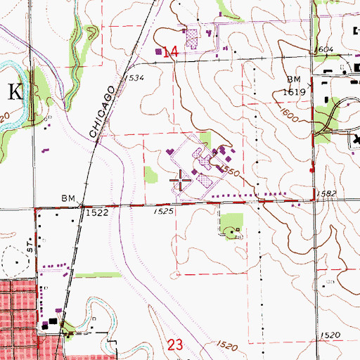 Topographic Map of Northeast Community College, NE