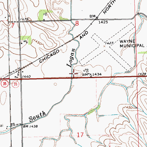 Topographic Map of Lions Club Park, NE