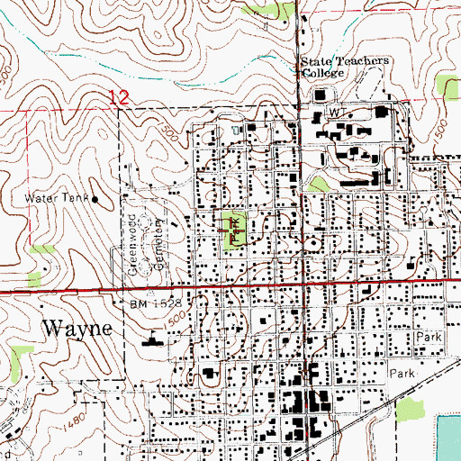 Topographic Map of Bressler Park, NE