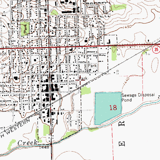 Topographic Map of East Park, NE