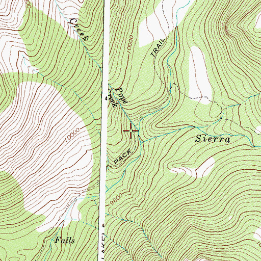 Topographic Map of Pope Creek, CO