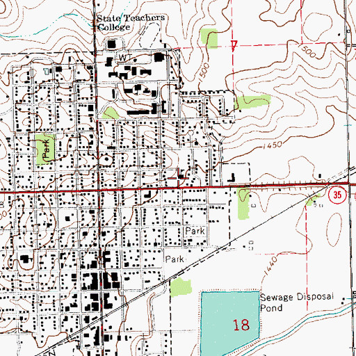 Topographic Map of Saint Marys Elementary School, NE