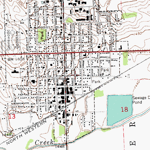 Topographic Map of Faith Baptist Church, NE