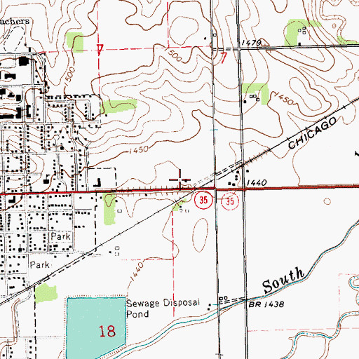 Topographic Map of First Church of Christ, NE