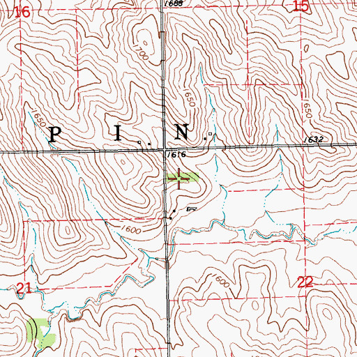 Topographic Map of Township of Chapin, NE