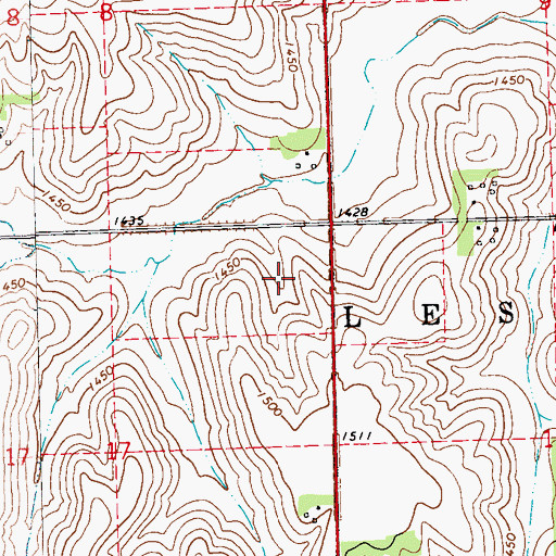Topographic Map of Township of Leslie, NE