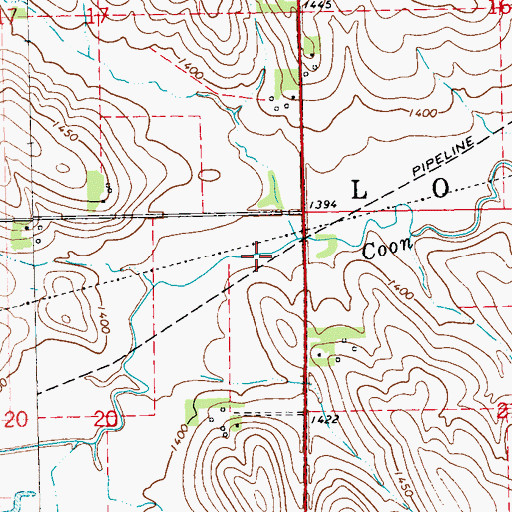 Topographic Map of Township of Logan, NE
