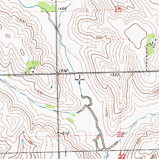 Topographic Map of Township of Plum Creek, NE