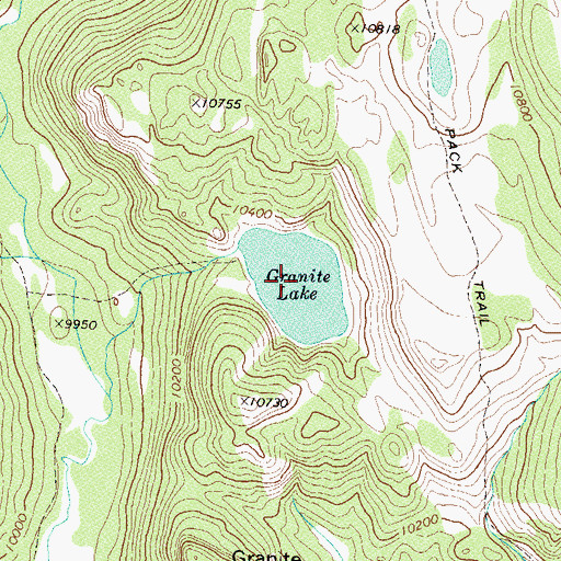 Topographic Map of Granite Lake, CO