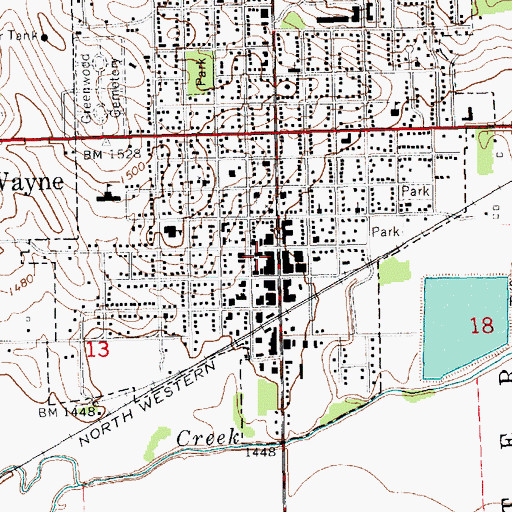 Topographic Map of Wessel and Burrows Dental Clinic, NE