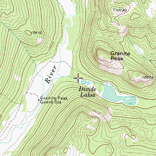Topographic Map of Divide Lakes, CO