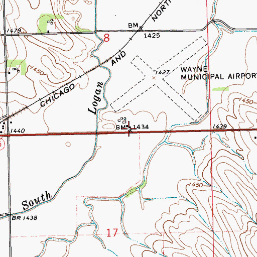 Topographic Map of Wayne Historical Marker, NE