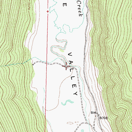 Topographic Map of Bear Creek, CO