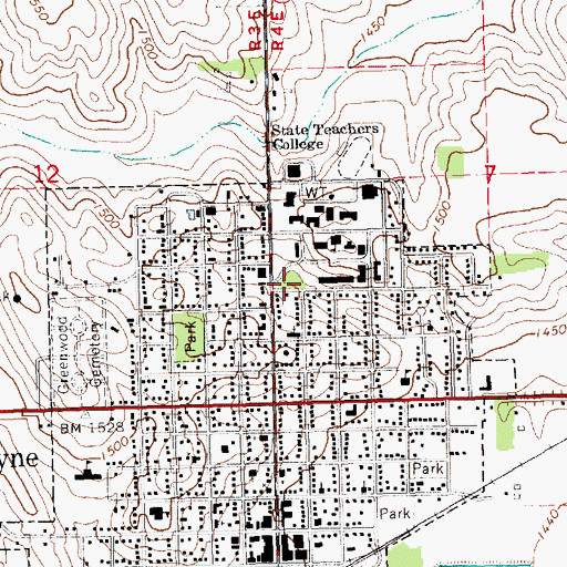 Topographic Map of Willow Bowl, NE