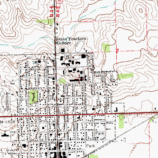 Topographic Map of Terrace Hall, NE