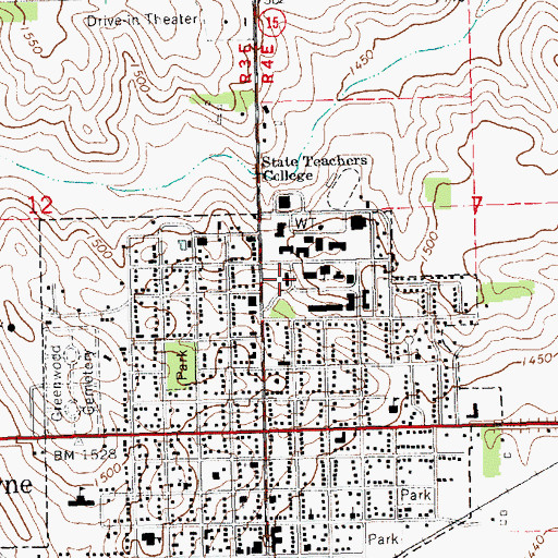 Topographic Map of Hahn Building, NE