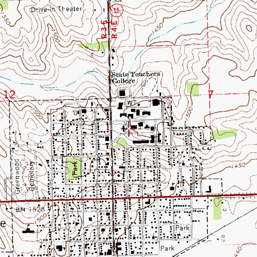 Topographic Map of Humanities Building, NE