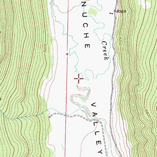 Topographic Map of Shaw Creek, CO