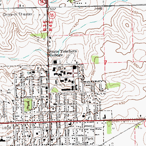 Topographic Map of Bowen Hall, NE